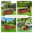 thumbnail image 6 of Sunnydaze 47.5" x 35.5" x 11.75" Rectangular Woodgrain Galvanized Steel Raised Garden Bed, 6 of 11