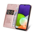 thumbnail image 5 of Decase Samsung Galaxy A22 5G Wallet Case, Premium Leather Kickstand Durable Magnetic Clase Folio with Credit Card Holder Slots Shockproof Cover For Samsung Galaxy A22 5G, Rosegold, 5 of 10