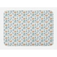 thumbnail image 1 of Nature Bath Mat, Folk Ornate Squirrel and Abstract Design Trees Theme Illustration, Plush Bathroom Decor Mat with Non Slip Backing, 29.5" X 17.5", Multicolor, by Ambesonne, 1 of 2