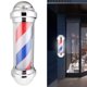 thumbnail image 4 of Poste de barbería resistente al agua, luz giratoria roja, blanca y azul, señal de rayas, lámpara de peluquería, enchufe estadounidense de 110V, 4 of 14