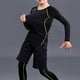 thumbnail image 3 of Conjunto de Capa Base de Niños Unisex Niño Traje de Baño de Lado Dividido con Protección, de Alta Elasticidad de Dos Piezas de Manga Corta Y Pantalones Cortos, Conjunto de Entrenamiento Negro para De, 3 of 5