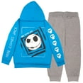 thumbnail image 3 of Disney Nightmare Before Christmas Boys Matching Sets Pullover Hoodie and Jogger Fleece Set 2 Piece Bundle with Jack Skellington Graphic Logo Print Sweatpants Set for Kids (Size 4-12), 3 of 8