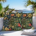 thumbnail image 4 of Outdoor Pillow Cover Vintage Tropical Flowers Set of 2 Waterproof Throw Pillowcases Red Yellow Flower Decorative Patio Furniture Pillows for Couch Garden Indoor & Outdoor Use, 4 of 9