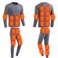 thumbnail image 4 of Miqool Mens USB Heated Thermal Underwear Set 28 Zone Electric Warming Base Layer Long Sleeve Top and Bottom for Cold Weather Outdoor Work, 4 of 6