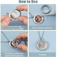 thumbnail image 4 of 4Pcs Memory Locket Charms 4 Colors Stainless Steel Locket Pendants Matte Round Picture Photo Charms Pendant for DIY Bouquet Decoration Key Chain Necklace Jewelry Making, 4 of 6