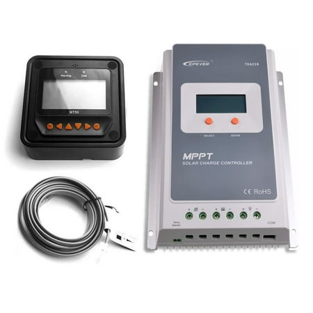 ACOPOWER 40A MPPT Solar Charge Controller 100V input  HY-MPPTSeries HY-MPPT40 + MT-50 Solar Charge LCD (Best Value Mppt Solar Charge Controller)