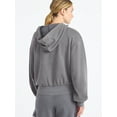 thumbnail image 3 of Scoop Women’s Mineral Washed Oversized Cropped Hoodie, Sizes XS-XXL, 3 of 5