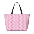 thumbnail image 2 of Honeii Breast Cancer Awareness5 for Tote Bag with Adjustable Strap,Beach Bag, Waterproof Sandproof Beach Tote Bag, Large Capacity Foldable Beach Bags, 2 of 7