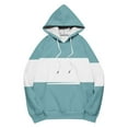 thumbnail image 5 of Womens Oversized Drawstring Hoodie with Pocket Dropped Long Sleeve Hooded Sweatshirt Boyfriend Style Pullover Tops (L, Light Blue 01), 5 of 6
