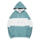 thumbnail image 4 of Ailaofu Women's Long sleeves Color Block Hoodie Tops Cute Casual Drawstring Loose Lightweight Pullover, 4 of 5