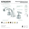 thumbnail image 6 of Kingston Brass KS4980CML Manhattan Widespread Bathroom Faucet with Brass Pop-Up, Matte Black, 6 of 7
