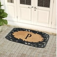 thumbnail image 2 of A1 Home Collections Floral Black, Beige, Multi-color Rubber and Coir Doormat for Outdoor Entrance Non Slip Backing Front Door Mat, 23" x 38", 2 of 7