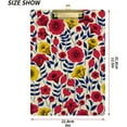 thumbnail image 3 of FMSHPON Red Yellow Flower Blue Leaves Clipboard Hardboard Wood Nursing Clip Board and Pull for Standard A4 Letter 13x9 inches, 3 of 5