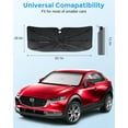 thumbnail image 2 of [Upgrade] Umbrella Windshield Sun Shade, [Nano-Ice-Crystal Coatings] Umbrella Sunshade for Car - Protect Interior from UV & Keep Car Cooler (Small), 2 of 5