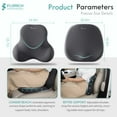 thumbnail image 2 of Florich Seat Cushion and Lumbar Support Pillow for Office Chair Car, Ergonomic Memory Foam Back Support for Office Gaming Chair Driving Seat Wheelchair, Relieves Neck, Back & Sciatica Pain, Gray, 2 of 7