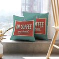 thumbnail image 6 of LALILO Throw Pillow Covers Coffee Trust Retro Vintage Coffee Office Cushion Cover 18" x 18", 2 Pack, 6 of 6