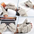 thumbnail image 3 of Guantes cálidos sin dedos de punto de invierno - Guantes deportivos de lana para clima frío Hombres Mujeres JAMW Sencillez, 3 of 5