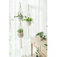 thumbnail image 4 of 2PCS Macrame Plant Hangers, Indoor Outdoor Hanging Planter Basket Cotton Rope, 4 Legs 41 Inch, 4 of 6