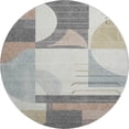 thumbnail image 2 of Addison Rugs Mayfield Premium Machine Washable Transitional Geometric Paprika Round Rug, 8' X 8' Machine Washable Transitional Geometric Paprika Oversized Sherpa Throw Blanket, 2 of 6