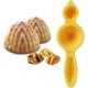 thumbnail image 4 of Moldes flexibles de conchas marinas para cortador de núcleos, molde de plástico para maamoul, molde para pasteles de Oriente Medio para tus aventuras gourmet, amarillo, 2 piezas, 4 of 5
