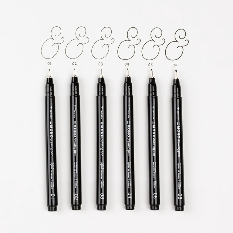 Tombow Fudenosuke Brush Pens, Hard and Soft Tip Brush Pens, Black, 2 Pack
