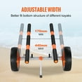 thumbnail image 5 of BENTISM Heavy Duty Boat Carrier with 12'' Solid Tires, Adjustable Width 6.69"-17.32" Kayak Cart, 5 of 9