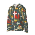 thumbnail image 2 of Kll Cute Animal Forest Print Men'S Women’s Upf 50+ Sun Protection Outdoor Hoodie Jacket Long Sleeve Fishing Hiking Performance Shirt- X-Large, 2 of 8