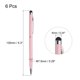 thumbnail image 2 of Uxcell 6Pcs Bolígrafo Metalizado 2 en 1 Universal Retráctil con Punta de Estilógrafo para Todos los Dispositivos de Pantalla Táctil Capacitiva Rosa, 2 of 7