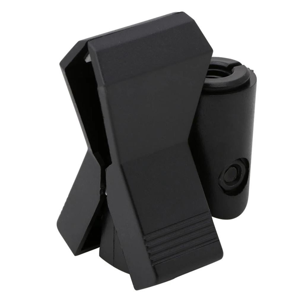 Flexible Microphone Mic Stand Accessory Plastic Clamp Clip Holder Mount Black