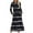 Black Striped Maxi Dress, variant on UTSJKR Women's 2024 Fall Winter Striped Maxi Dress Pleated Loose Fit Flowy Ruffled Hem Casual Dress Fashion Crewneck Long Sleeve Dress with Pockets Dark Gray XL