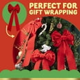 thumbnail image 4 of Foming 12 Pcs Christmas Red Velvet Bows, 13"x 9" Wide Decorative Christmas Bows for Wreath Garland Christmas Tree Decor, Indoor Outdoor Holiday Decorations, 4 of 7