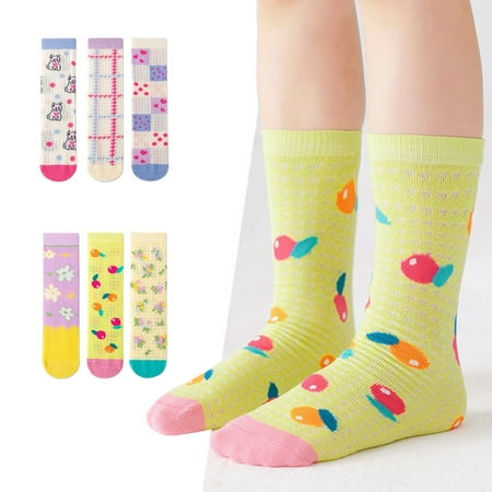 

Yesbay 3 Pairs Baby Socks Exquisite Pattern Fade-Resistant Cotton Baby Cartoon Print Stretchy Cozy Socks Stockings Birthday Gift