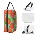 thumbnail image 3 of Goofa Hand Drawn Strawberry Printed Toiletry Bag with Handle,Large Capacity Travel Makeup Cosmetic Bag for Women, Carry on Airport Airline Compliant Bag, 3 of 9