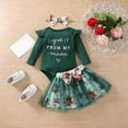 thumbnail image 2 of Zshosam Baby Girl Clothes Winter Newborn Baby Girl Outfit Long Sleeve Romper Corduroy Suspender Skirt Dress Set Size 18 24 Months,(Green 18-24 Months), 2 of 5