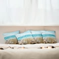 thumbnail image 3 of Ambesonne Beach Throw Pillow Cover 4 Pack, Sunshine Maldives Deck, 24", Pale Brown Beige, 3 of 6