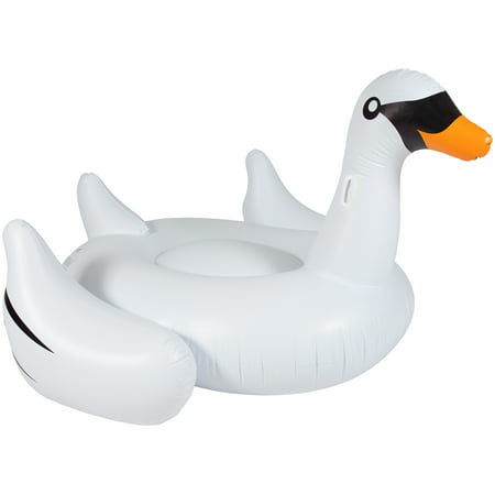 Best Choice Products Giant Inflatable Toy Floating Swan for Pool Party -