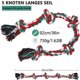 thumbnail image 2 of Cuerda indestructible para perros grandes y fuertes, juguete de cuerda para perros, 90 cm, 5 nudos, cuerda para masticación agresiva, cuerda interactiva para razas de perros medianos y, 2 of 6