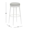 thumbnail image 5 of Hillsdale Furniture Aubrie Metal Backless Bar Height Padded Swivel Stool, White, 5 of 7