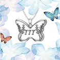 thumbnail image 6 of 925 Sterling Silver Angel Number Butterfly Necklaces for Women 1111 222 333 444 555 777 888 999 Necklace Numerology Jewelry Gift for Her Valentine Gift for Her Women Mother, 6 of 6