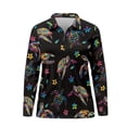 thumbnail image 2 of Uorisanigo Colorful Sea Turtle Womens Golf Shirt Casual Long Sleeve Moisture Wicking Casual Tennis Activewear Comfortable Quarter Zip Pullover for Workout Sports, 2 of 7