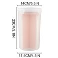 thumbnail image 3 of Bigersell Food Storage Containers Dispenser with 4 Compartment Food Containers for Cereals, Rice, Flour and Sugar Containers Easy Opening Canister Pink L, 3 of 3