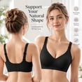 thumbnail image 5 of GIRLQUEEN Everyday Wireless Plus-Size Bras for Women, Full Coverage Soft Sleep Bra, Comfort Seamless Support Bra, 5 of 11