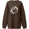 thumbnail image 4 of Midsumdr Rugby Football Sweatshirt for Women Mama Solid Color Long Sleeve Round Neck Hoodies Lightweight Sweatshirts Fall Clothes for Women 2025 on Clearance, 4 of 4
