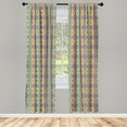 thumbnail image 3 of Ambesonne Traditional Curtains, Motif, Pair of 28"x95", Multicolor, 3 of 5