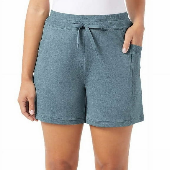 32 Degrees Ladies' Side Pocket Shorts (HT Porcelain Blue, Large)