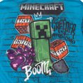 thumbnail image 4 of Minecraft Big Boys' Varsity Bomber Jacket Teal Brick, 4 of 4