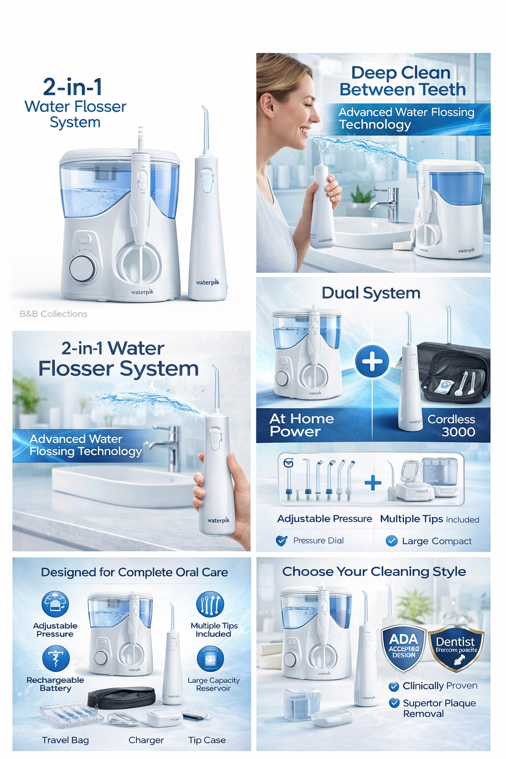 Waterpik Cordless Enhance 3000 + Ultra Plus Water Flosser Combo photo 2