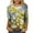 Yellow, variant on Womens 3/4 Length Sleeve Tops 2024, Valentines and Casual Fashion Style Shirts Crew Neck Loose-Fitting Blouses