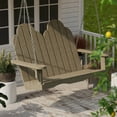 thumbnail image 3 of Wildridge Classic Adirondack Porch Swing, Weathered Wood - Outdoor Weather Resistant Recycled Plastic Furniture for Patio, 3 of 4