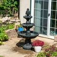 thumbnail image 4 of Sunnydaze Welcome Traditional Deep Espresso Fiberglass 3-Tier Outdoor Water Fountain, 4 of 12